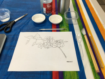 Класс японской живописи Нихонга в Омотесандо, Токио